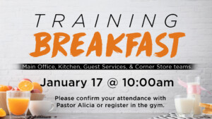 <b>Breakfast - Hospitality Teams</b>