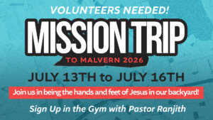 <b>Mission Trip to Malvern</b>